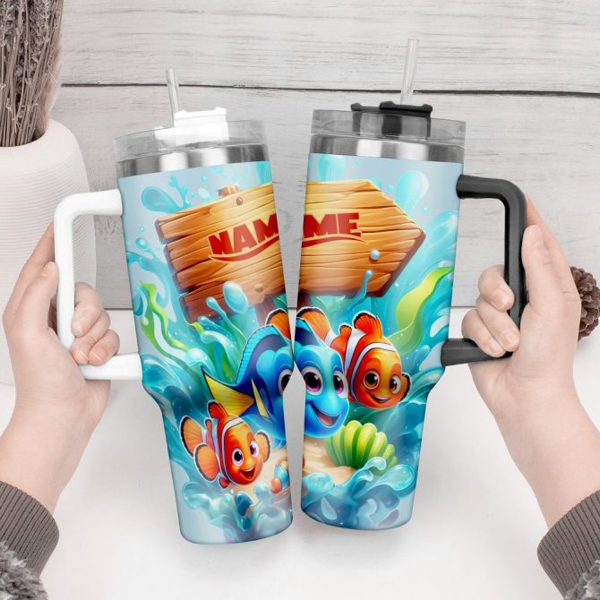 Finding Nemo Movies Custom Stanley Quencher 40Oz Stainless Steel Tumbler With Handle - Image 3