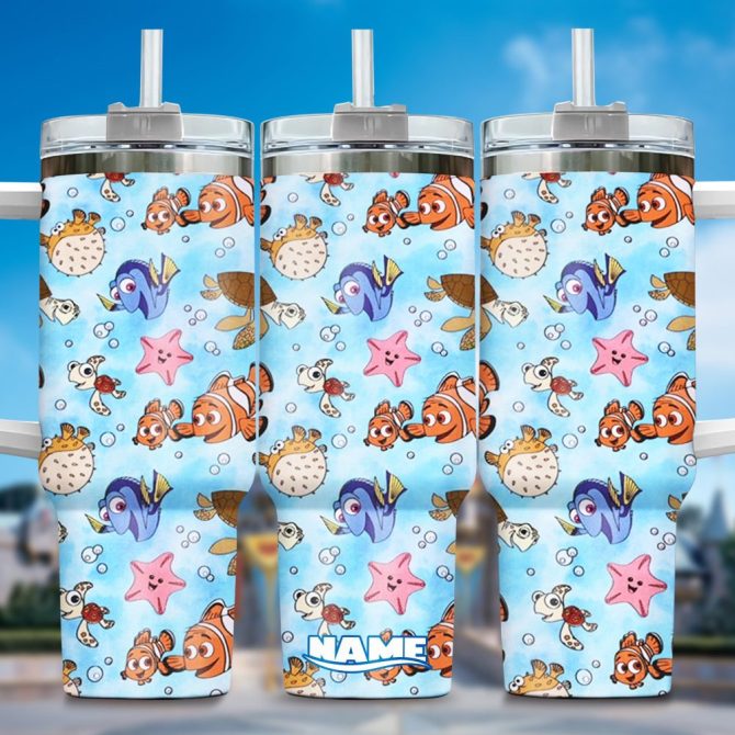 Finding Nemo Movies Custom Stanley Quencher 40Oz Stainless Steel Tumbler With Handle