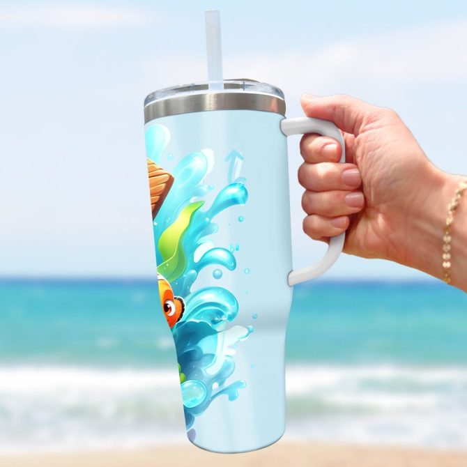 Finding Nemo Movies Custom Stanley Quencher 40Oz Stainless Steel Tumbler With Handle - Image 2