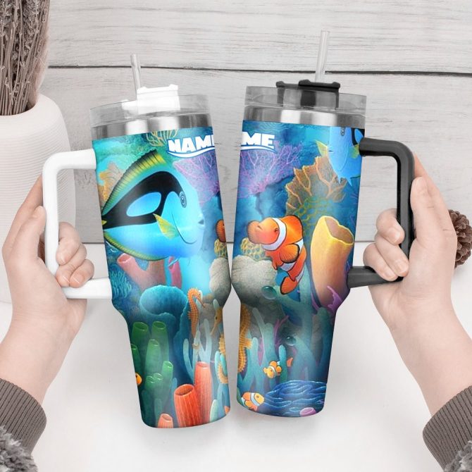 Finding Nemo Movies Custom Stanley Quencher 40Oz Stainless Steel Tumbler With Handle - Image 3