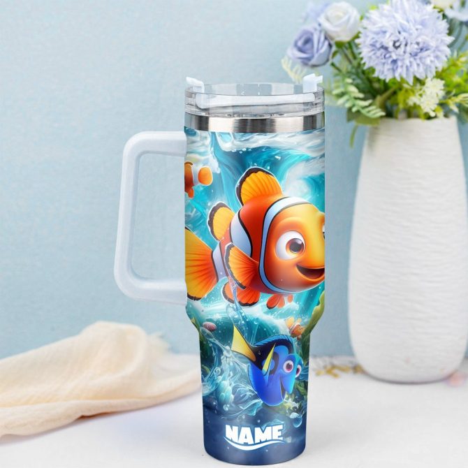 Finding Nemo Movies Custom Stanley Quencher 40Oz Stainless Steel Tumbler With Handle - Image 4