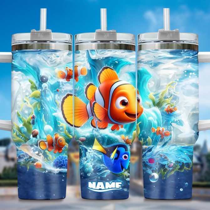 Finding Nemo Movies Custom Stanley Quencher 40Oz Stainless Steel Tumbler With Handle