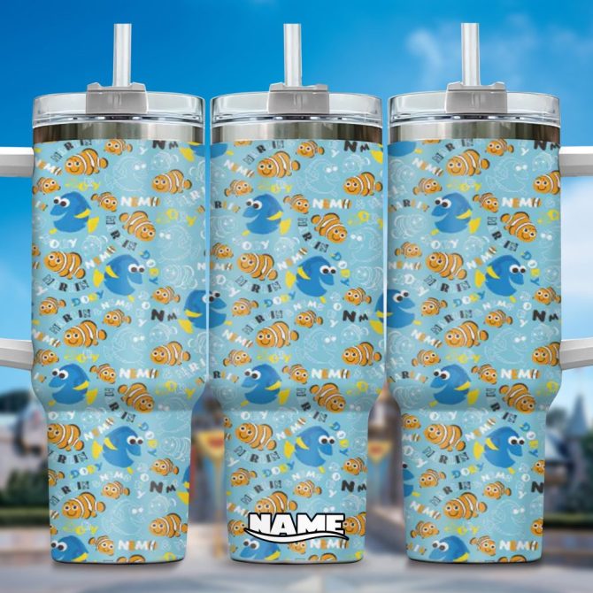 Finding Nemo Movies Custom Stanley Quencher 40Oz Stainless Steel Tumbler With Handle