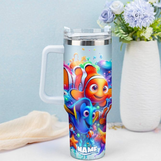 Finding Nemo Movies Custom Stanley Quencher 40Oz Stainless Steel Tumbler With Handle - Image 2