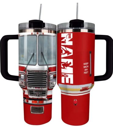 Firefighter Custom Stanley Quencher 40Oz Stainless Steel Tumbler With Handle