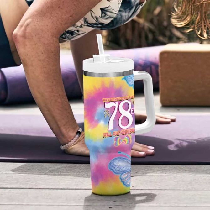 First Sydney Madri Gras Australia 78Ers Still Out And Proud Custom Stanley Quencher 40Oz Stainless Steel Tumbler With Handle - Image 6