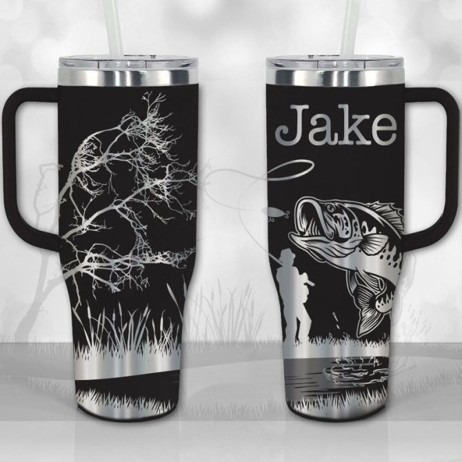 Fisherman Custom Stanley Quencher 40Oz Stainless Steel Tumbler