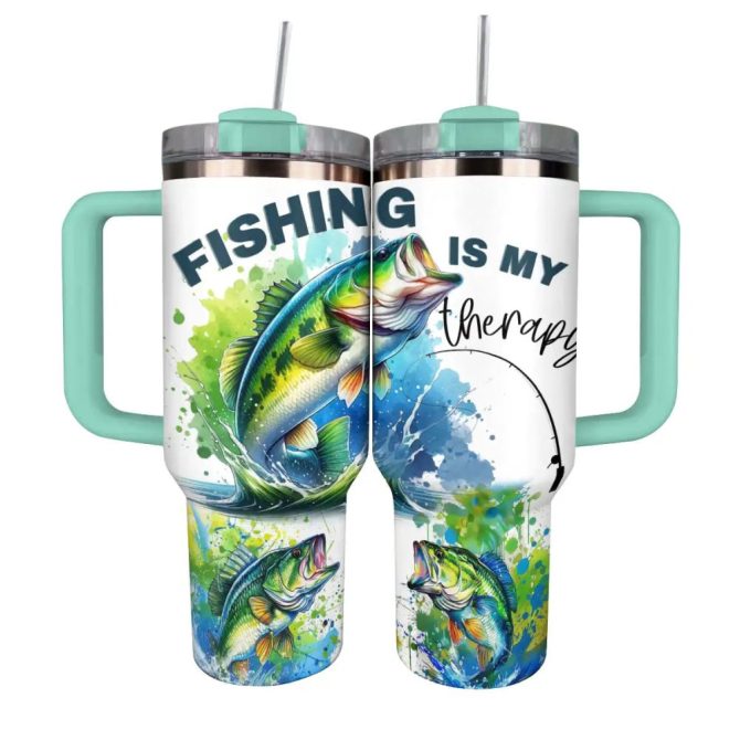Fishing Custom Stanley Quencher 40Oz Stainless Steel Tumbler With Handle - Image 8
