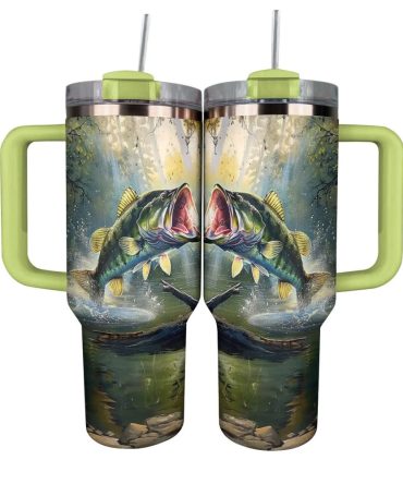 Fishing Custom Stanley Quencher 40Oz Stainless Steel Tumbler With Handle