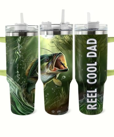 Fishing Custom Stanley Quencher 40Oz Stainless Steel Tumbler With Handle