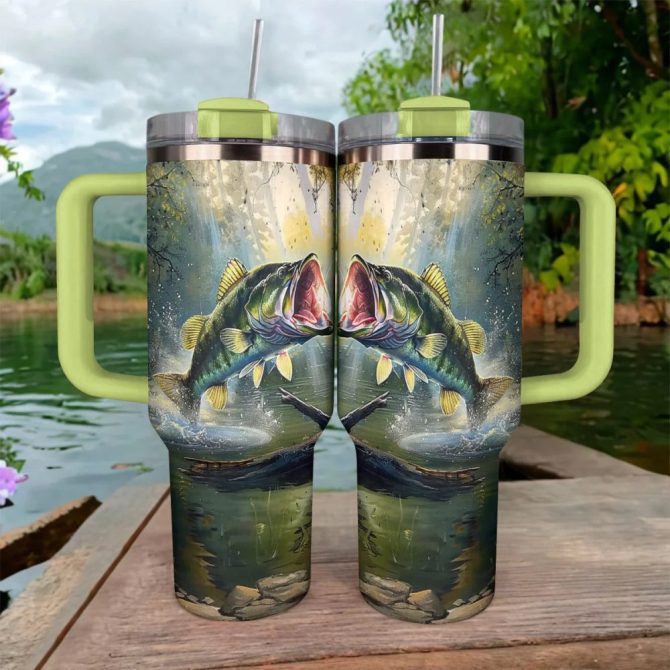 Fishing Custom Stanley Quencher 40Oz Stainless Steel Tumbler With Handle - Image 2