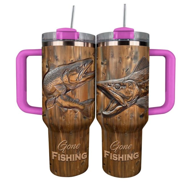 Fishing Custom Stanley Quencher 40Oz Stainless Steel Tumbler With Handle - Image 9