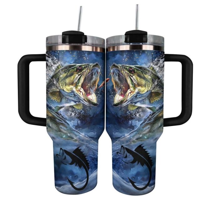Fishing Custom Stanley Quencher 40Oz Stainless Steel Tumbler With Handle - Image 2