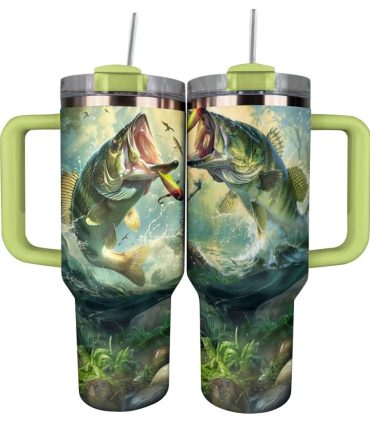 Fishing Custom Stanley Quencher 40Oz Stainless Steel Tumbler With Handle