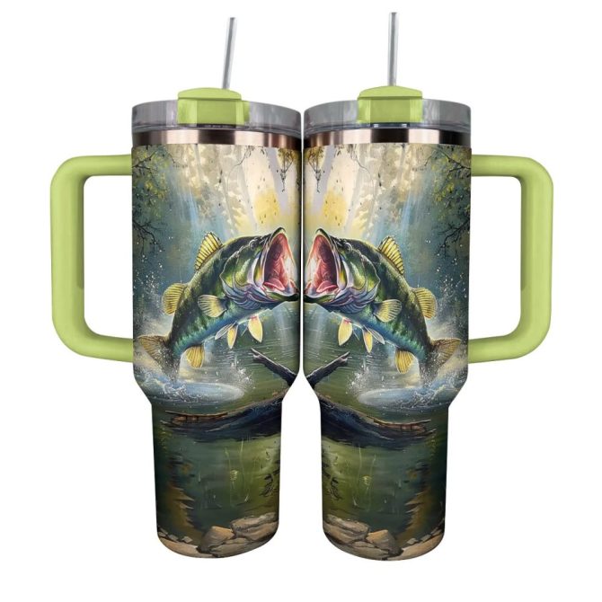Fishing Custom Stanley Quencher 40Oz Stainless Steel Tumbler With Handle - Image 7