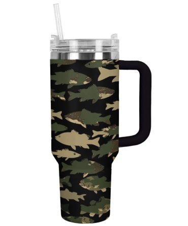 Fishing Custom Stanley Quencher 40Oz Stainless Steel Tumbler With Handle