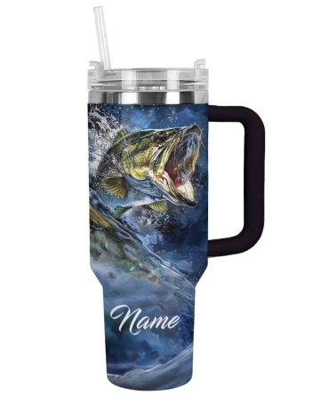 Fishing Custom Stanley Quencher 40Oz Stainless Steel Tumbler With Handle