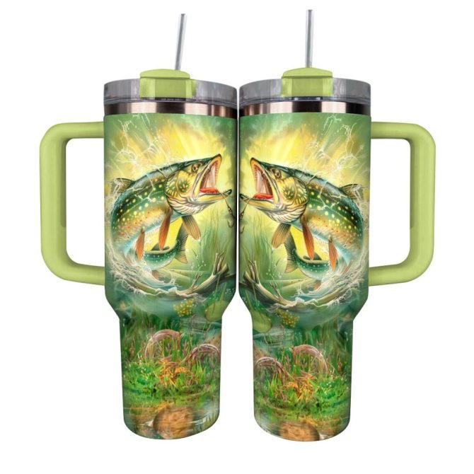 Fishing Custom Stanley Quencher 40Oz Stainless Steel Tumbler With Handle - Image 2