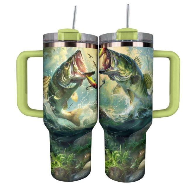 Fishing Custom Stanley Quencher 40Oz Stainless Steel Tumbler With Handle - Image 2