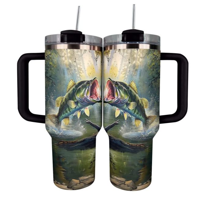 Fishing Custom Stanley Quencher 40Oz Stainless Steel Tumbler With Handle - Image 9