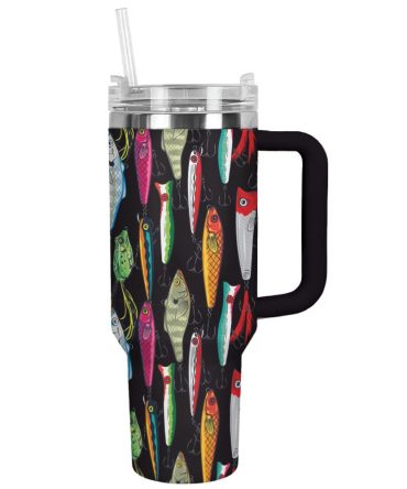 Fishing Custom Stanley Quencher 40Oz Stainless Steel Tumbler With Handle