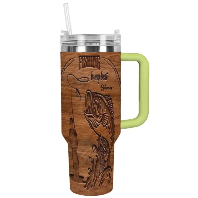 Fishing Custom Stanley Quencher 40Oz Stainless Steel Tumbler With Handle - Image 9