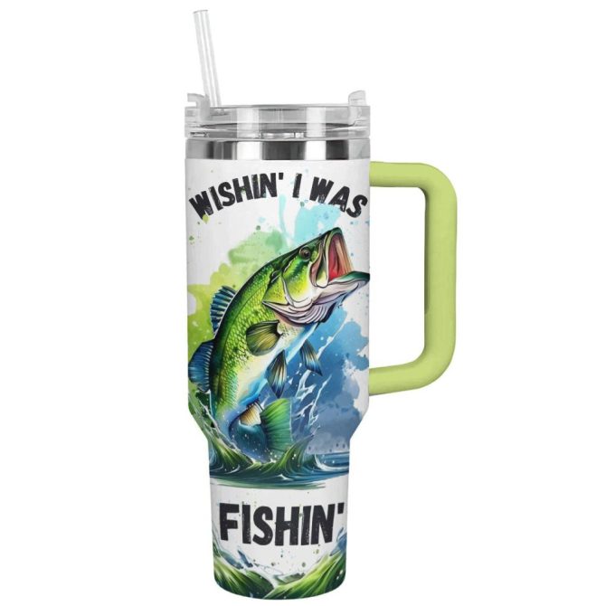Fishing Custom Stanley Quencher 40Oz Stainless Steel Tumbler With Handle - Image 9