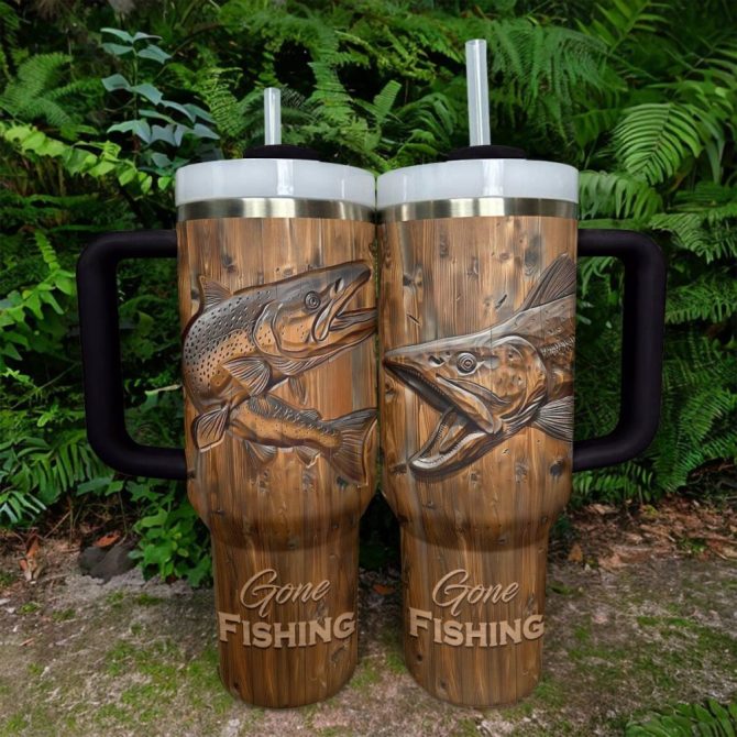 Fishing Custom Stanley Quencher 40Oz Stainless Steel Tumbler With Handle - Image 2