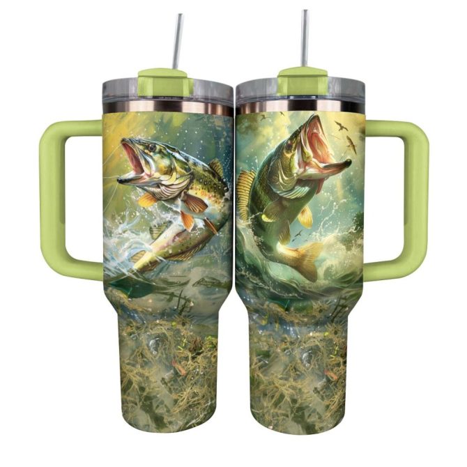 Fishing Custom Stanley Quencher 40Oz Stainless Steel Tumbler With Handle - Image 2