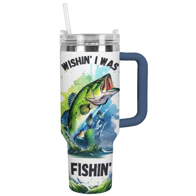 Fishing Custom Stanley Quencher 40Oz Stainless Steel Tumbler With Handle - Image 8