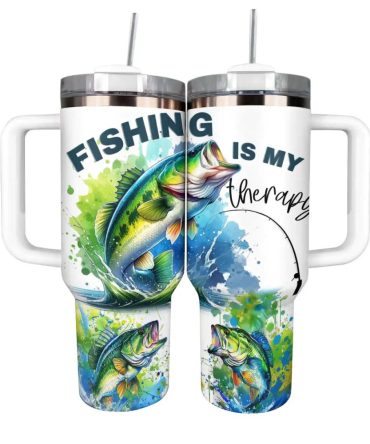Fishing Custom Stanley Quencher 40Oz Stainless Steel Tumbler With Handle