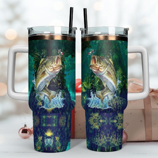 Fishing Hunter Custom Stanley Quencher 40Oz Stainless Steel Tumbler With Handle - Image 4