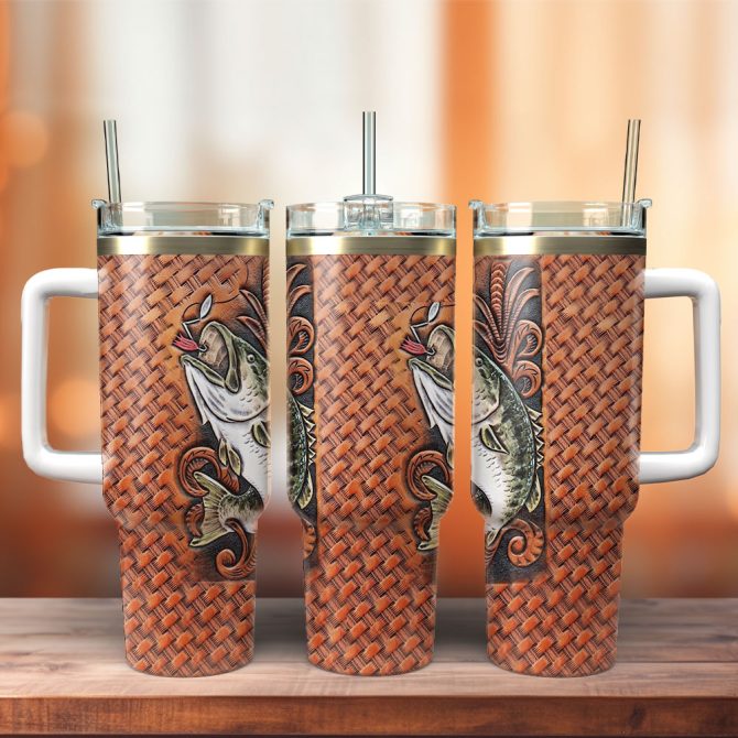 Fishing Hunter Custom Stanley Quencher 40Oz Stainless Steel Tumbler With Handle