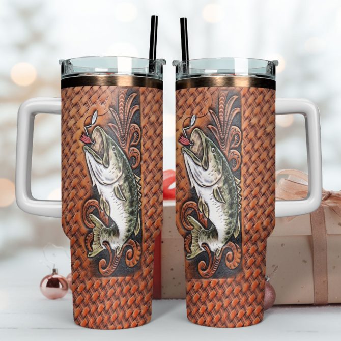 Fishing Hunter Custom Stanley Quencher 40Oz Stainless Steel Tumbler With Handle - Image 4