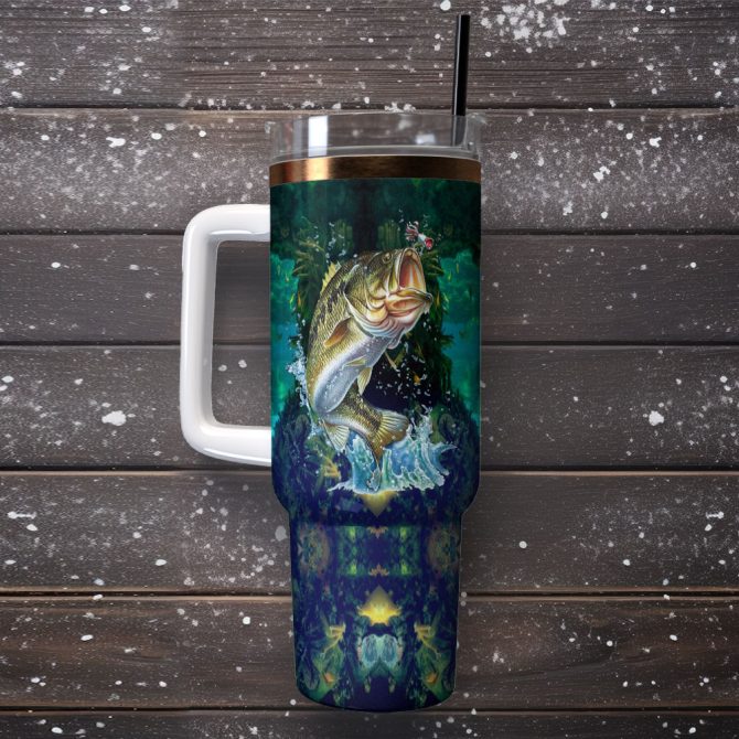 Fishing Hunter Custom Stanley Quencher 40Oz Stainless Steel Tumbler With Handle - Image 2