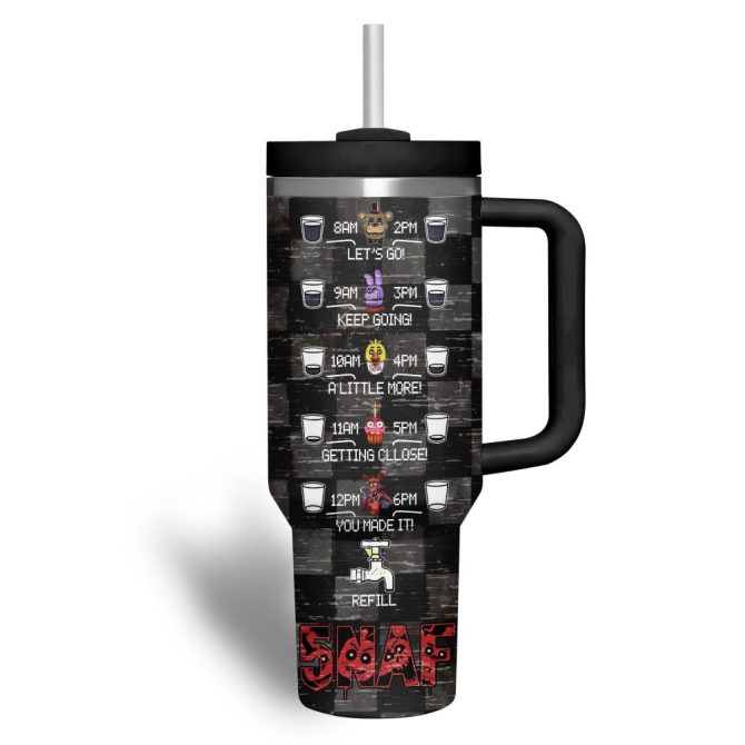 Five Nights At Freddy #8217;S Cartoon Custom Stanley Quencher 40Oz Stainless Steel Tumbler - Image 4