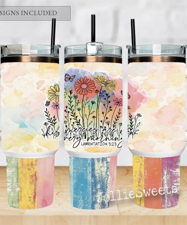 Floral Custom Stanley Quencher 40Oz Stainless Steel Tumbler