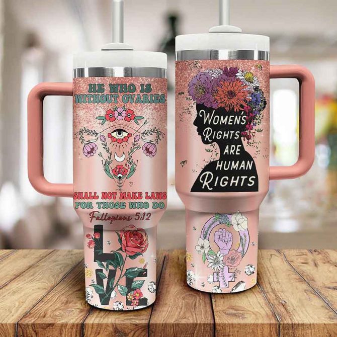Floral Girl Custom Stanley Quencher 40Oz Stainless Steel Tumbler - Image 2
