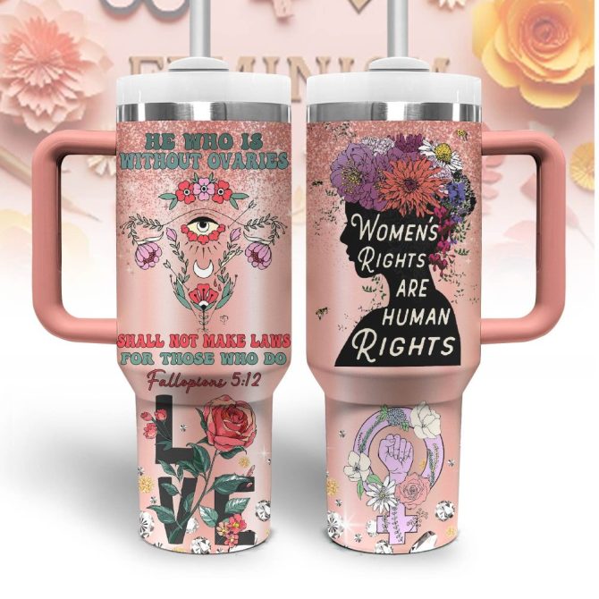 Floral Girl Custom Stanley Quencher 40Oz Stainless Steel Tumbler