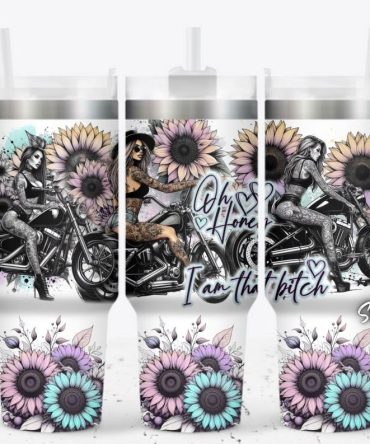 Floral Girl Custom Stanley Quencher 40Oz Stainless Steel Tumbler