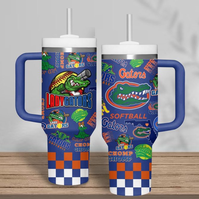 Florida Gators Basketball Ncaa Custom Stanley Quencher 40Oz Stainless Steel Tumbler - Image 3
