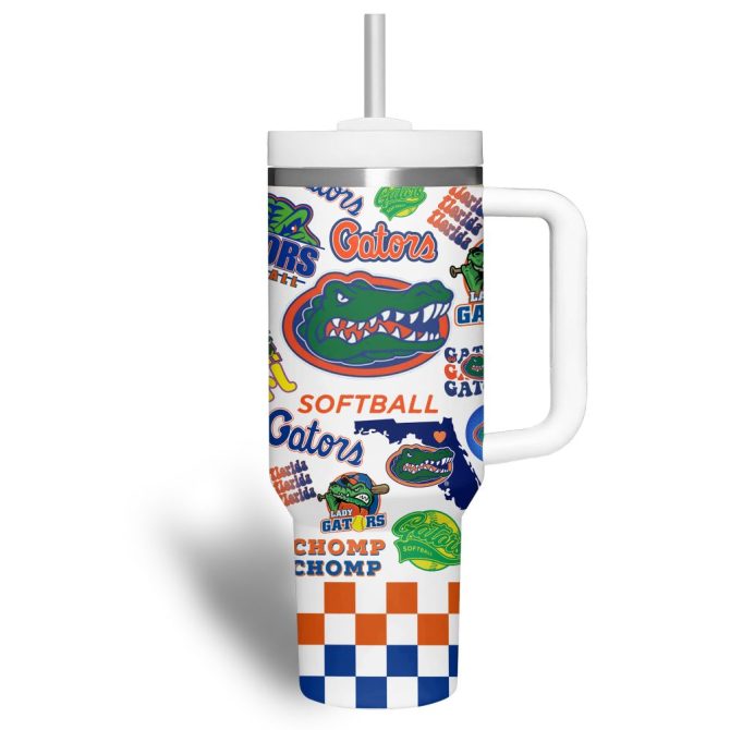 Florida Gators Basketball Ncaa Custom Stanley Quencher 40Oz Stainless Steel Tumbler - Image 8