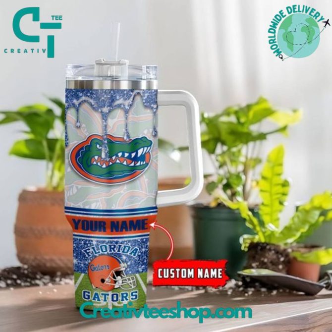 Florida Gators Ncaa Custom Stanley Quencher 40Oz Stainless Steel Tumbler With Handle