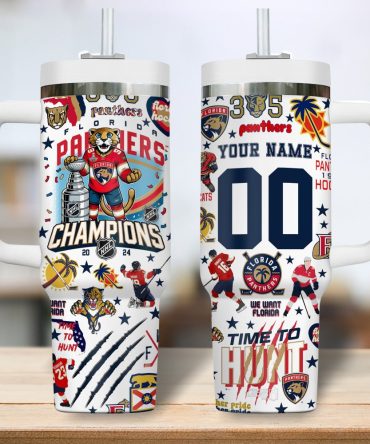 Florida Panthers Nhl Custom Stanley Quencher 40Oz Stainless Steel Tumbler With Handle