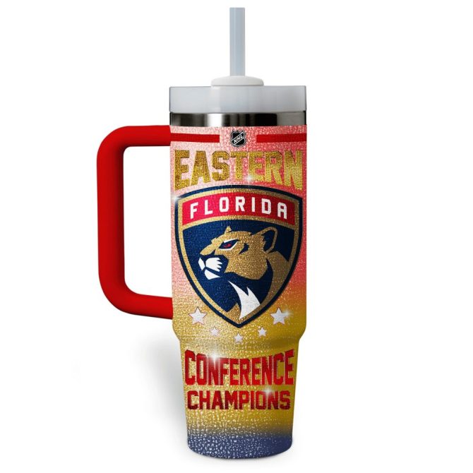 Florida Panthers Nhl Custom Stanley Quencher 40Oz Stainless Steel Tumbler With Handle - Image 2