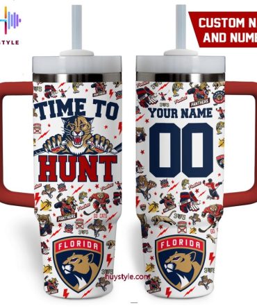 Florida Panthers Nhl Custom Stanley Quencher 40Oz Stainless Steel Tumbler With Handle