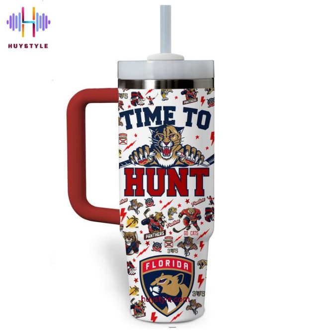 Florida Panthers Nhl Custom Stanley Quencher 40Oz Stainless Steel Tumbler With Handle - Image 2