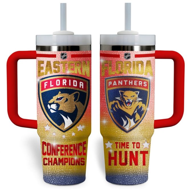 Florida Panthers Nhl Custom Stanley Quencher 40Oz Stainless Steel Tumbler With Handle