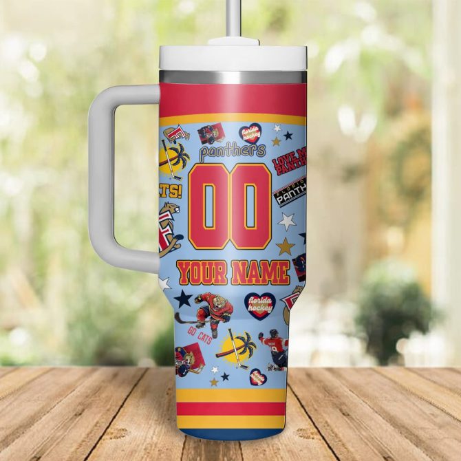 Florida Panthers Nhl Custom Stanley Quencher 40Oz Stainless Steel - Image 3