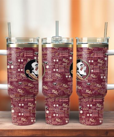 Florida State Seminoles Ncaa Custom Stanley Quencher 40Oz Stainless Steel Tumbler With Handle